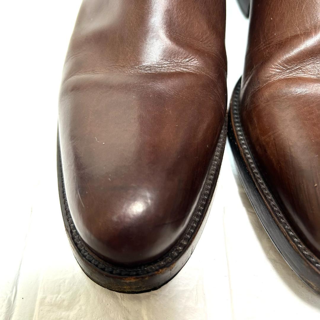SARTORE　サルトル　乗馬ブーツ　ブラウン　プレーントゥ　23.5 イタリア