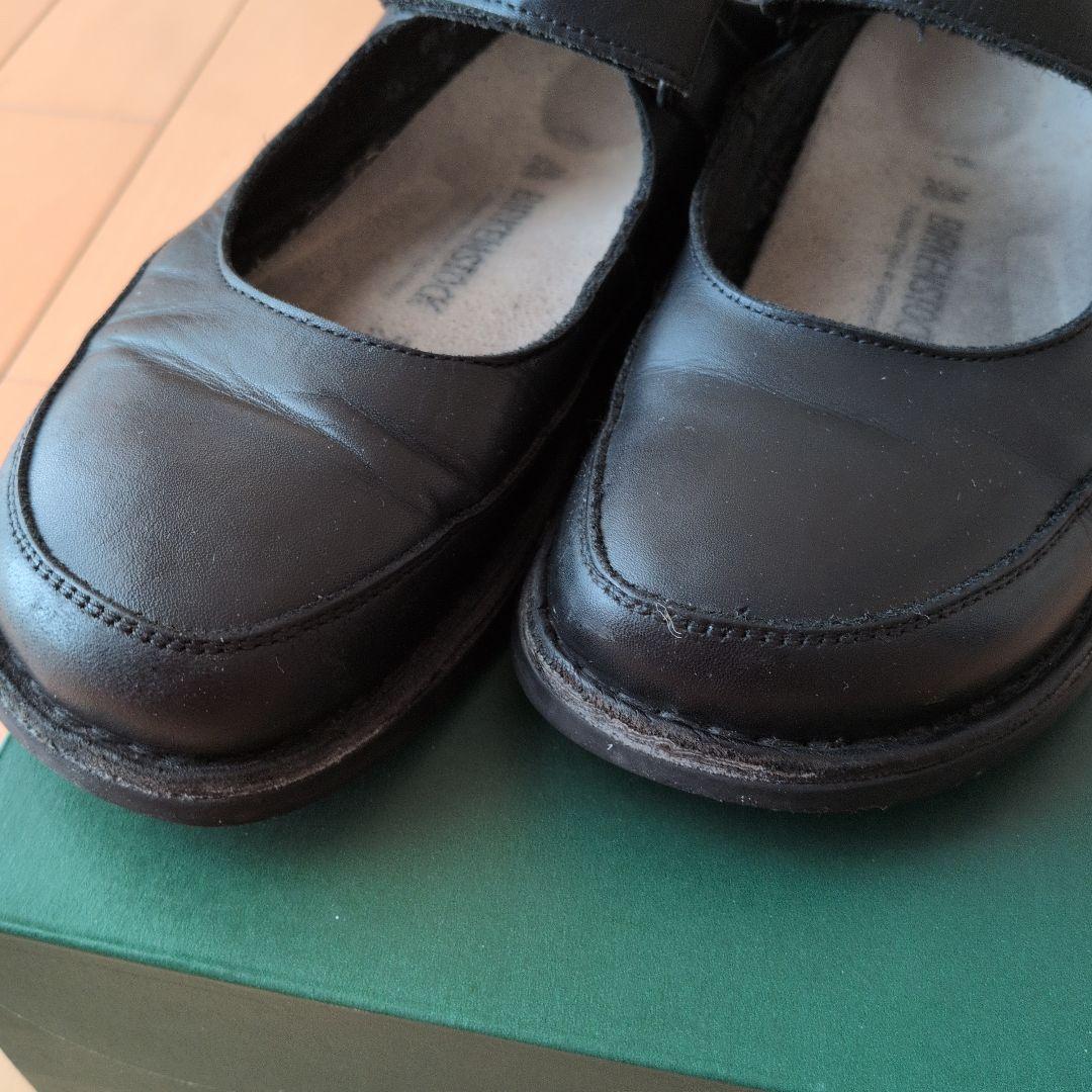 BIRKENSTOCK ブラックフラットシューズ