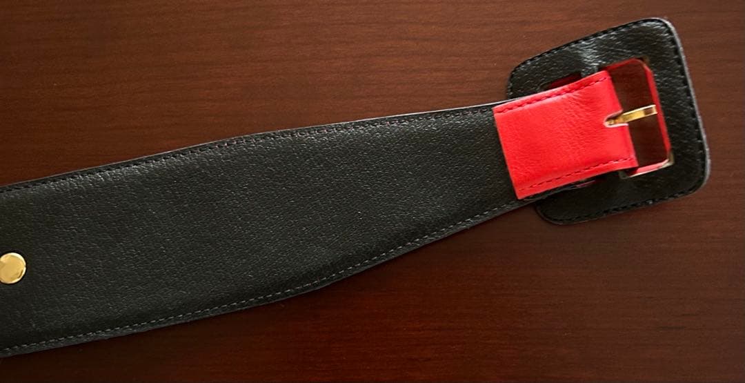 GIVENCHY ジバンシー　ベルト　ヴィンテージ　赤　ゾウ　フランス製　希少