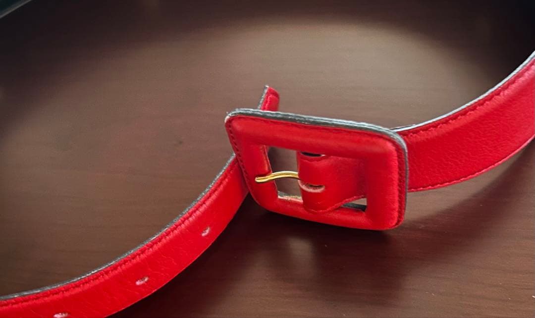 GIVENCHY ジバンシー　ベルト　ヴィンテージ　赤　ゾウ　フランス製　希少