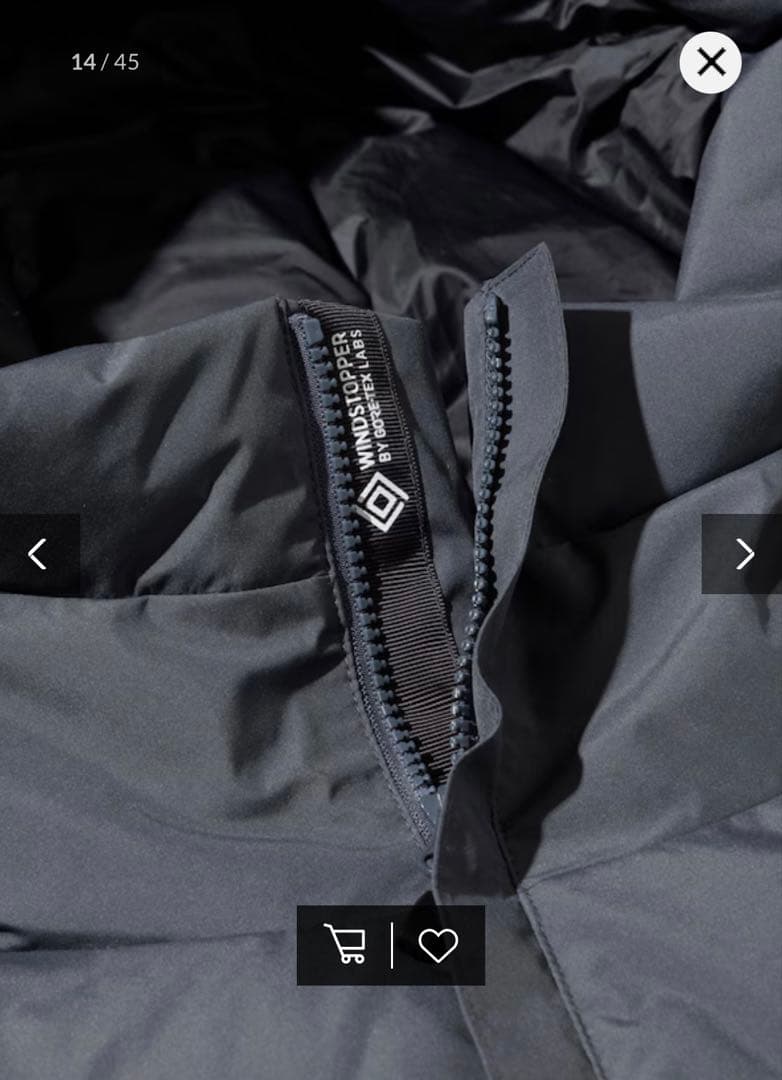 ジャケット・アウター +phenix GORE-TEX WINDSTOPPER DOWN PARKA