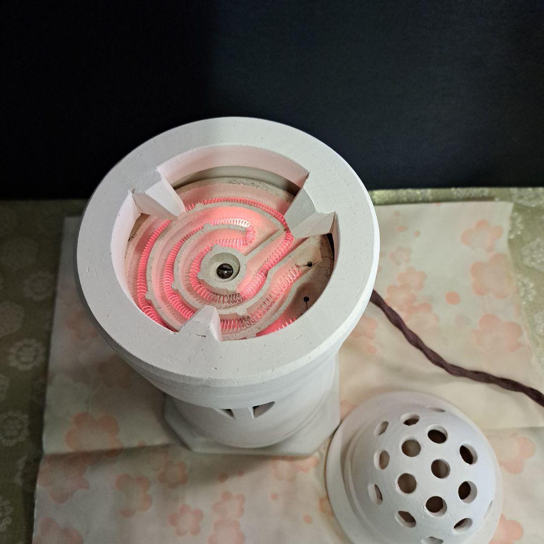 宇田芳宇 / 白泥 涼炉 京焼 煎茶道具 茶炉 風炉 陶印　B2M1