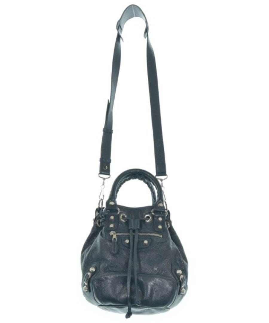 BALENCIAGA バレンシアガ★ミニポンポン レザーハンドバッグ　2way