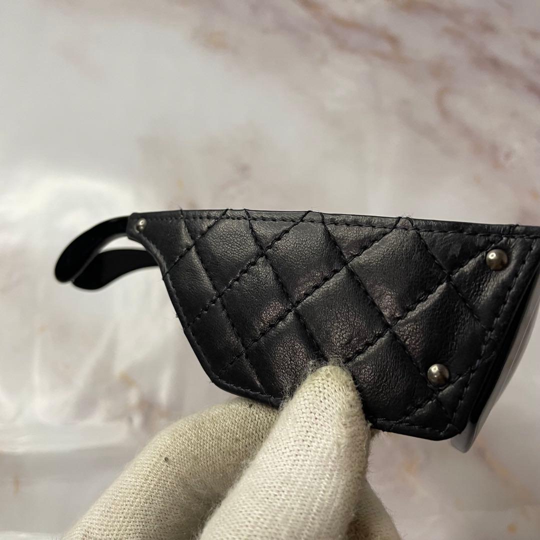 CHANEL シャネル ヴィンテージ レザー サングラス Y2K 1988 レア