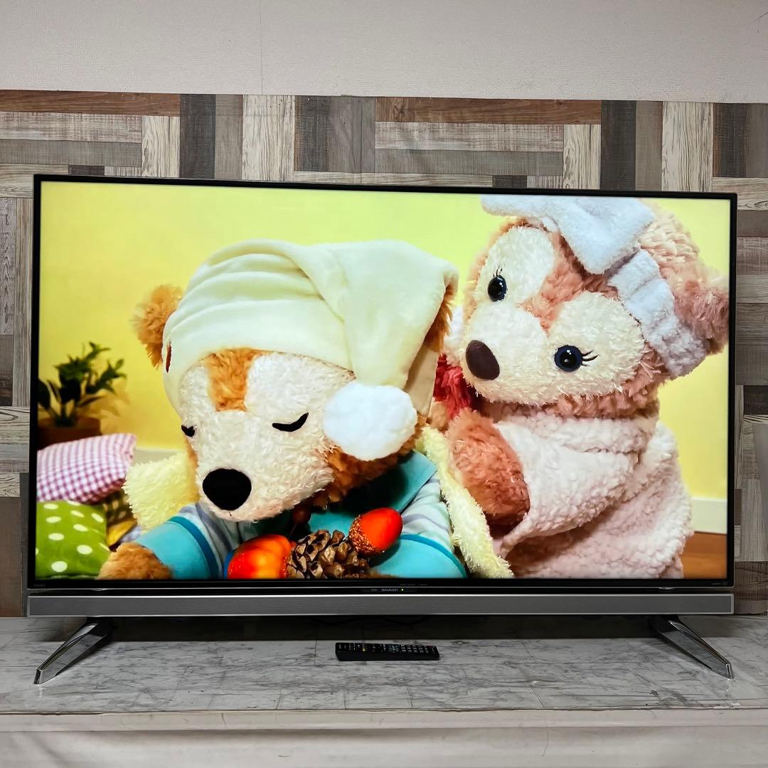即日受渡❣️全国送料込シャープ 60V4Kテレビ YouTube.U-NEXT視聴