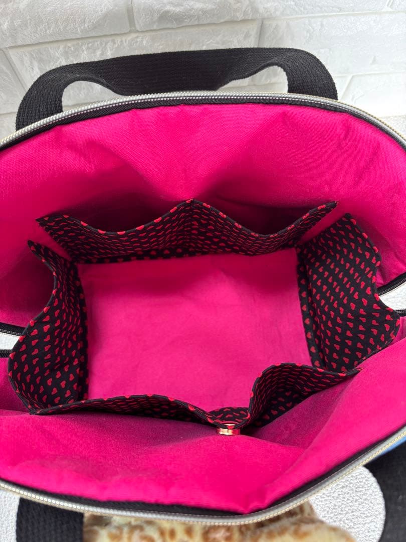 黒*こ様 コヤンイサムチョン　シェル型バッグ　ヒョウ柄ねこちゃん　ヒョウ柄デニム