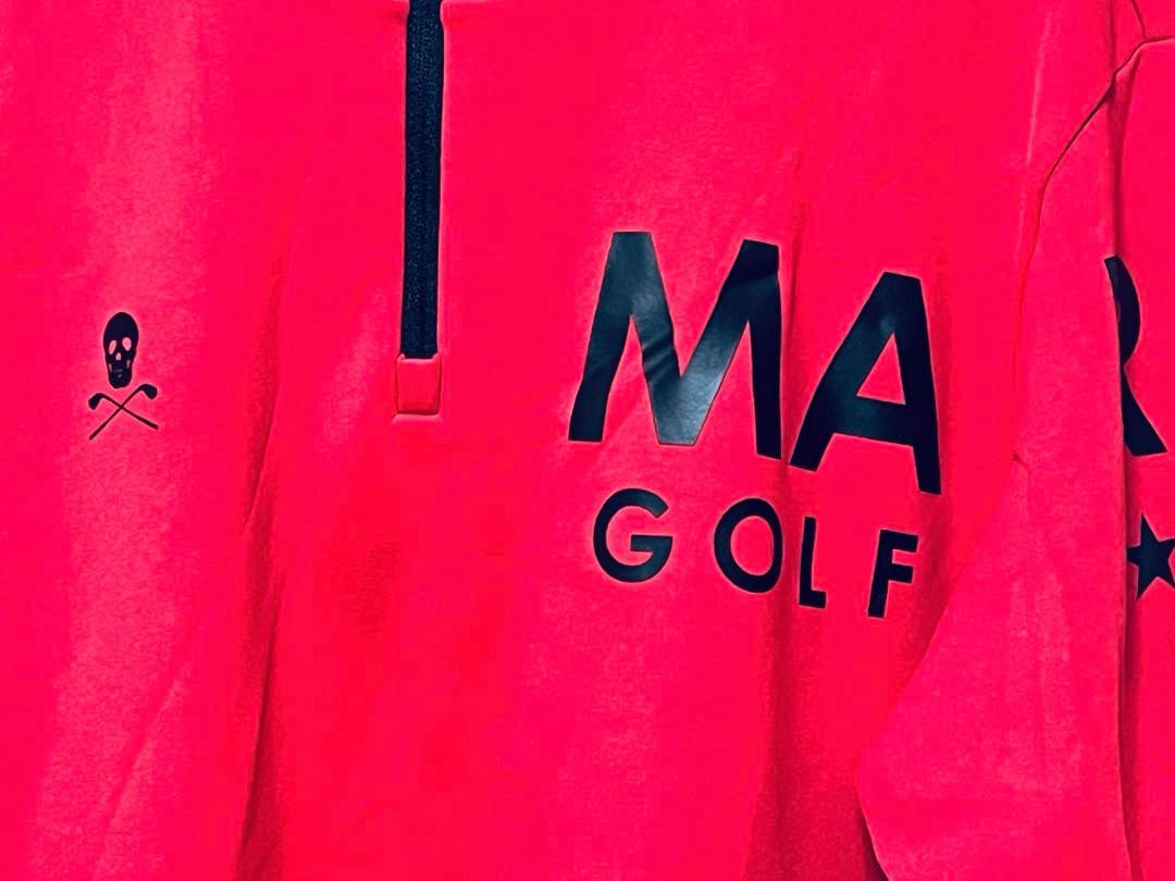 裏起毛　マークアンドロナ　ゴルフメンズフルジップ　長袖シャツ　値引き打ち上げ