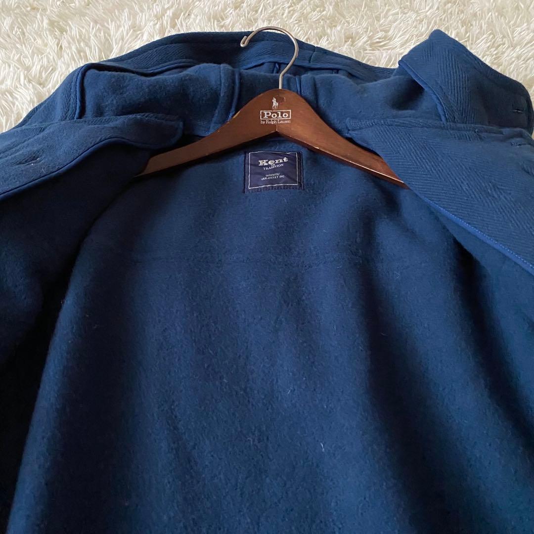 【極美品✨】Kent ヘリンボーン ダッフルコート ムーアブルック ブルー L