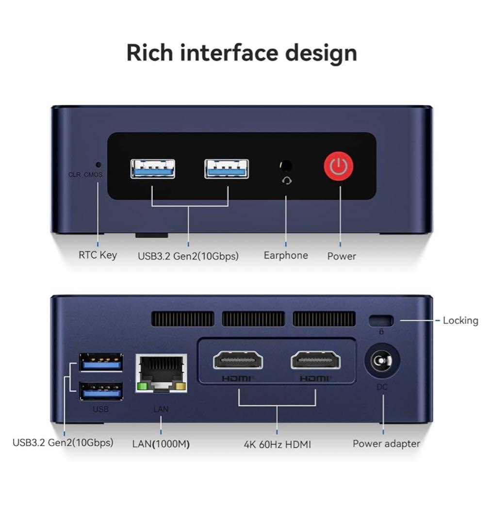 Beelink MINI S12ミニPC 16GBRAM 500GB SSD