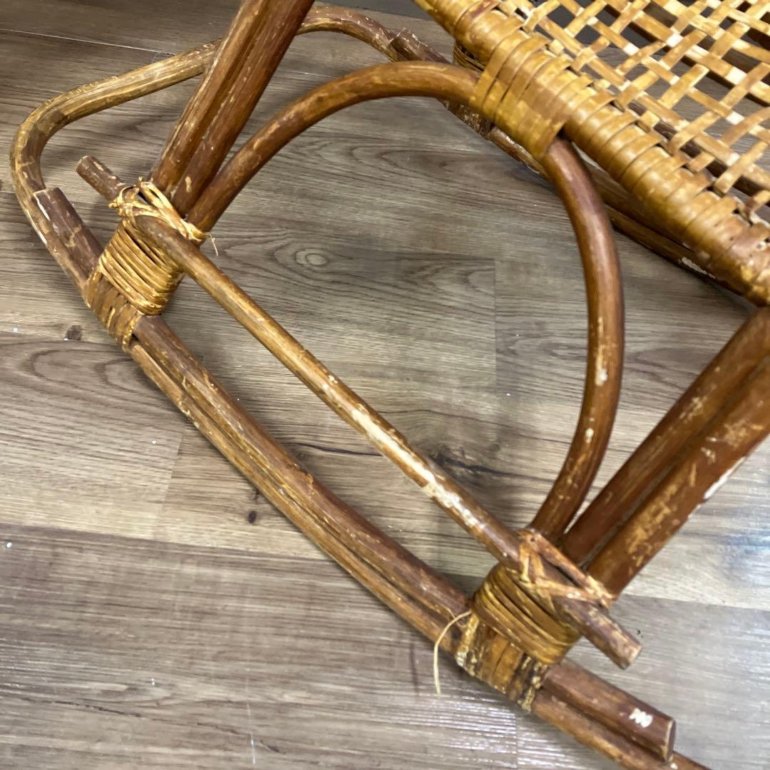 B-2 ヴィンテージ ラタン ロッキングホース 籐製 木馬 子供用 インテリア