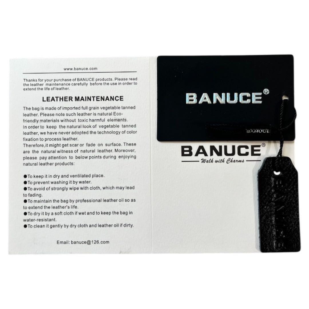 【美品】[BANUCE] ビジネスバッグ メンズ 本革（イタリア皮）