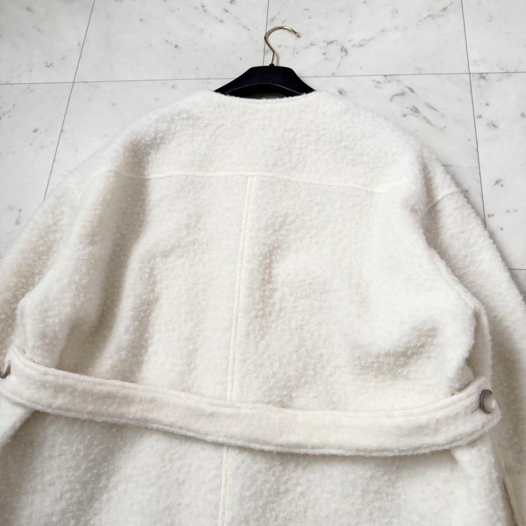 極美品❤️パシオーネ passione シャギーコート　ノーカラー　ジャケット