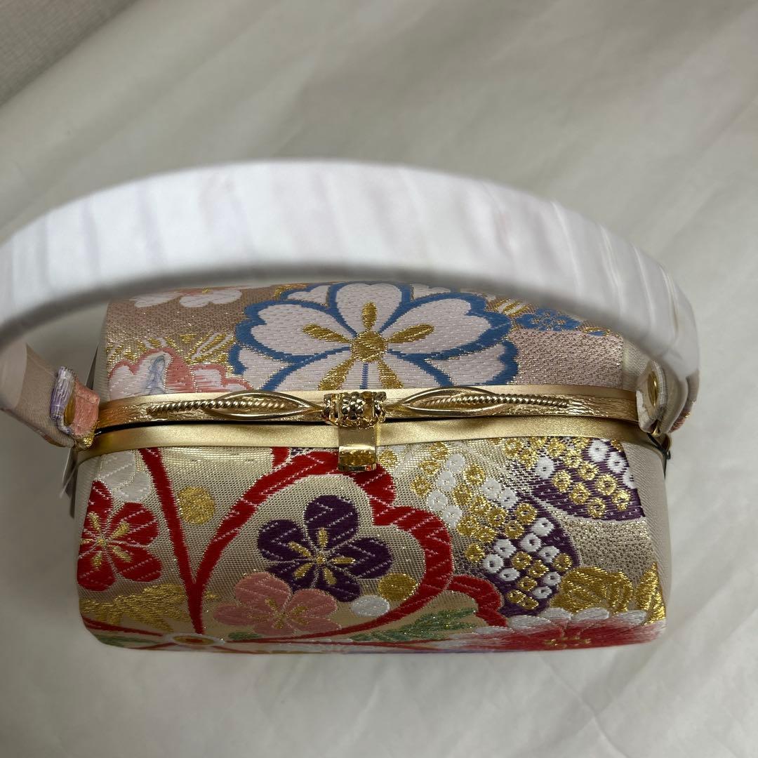 きょうこNo.38 和装　草履、バッグセット　　正絹　帯地　新品未使用