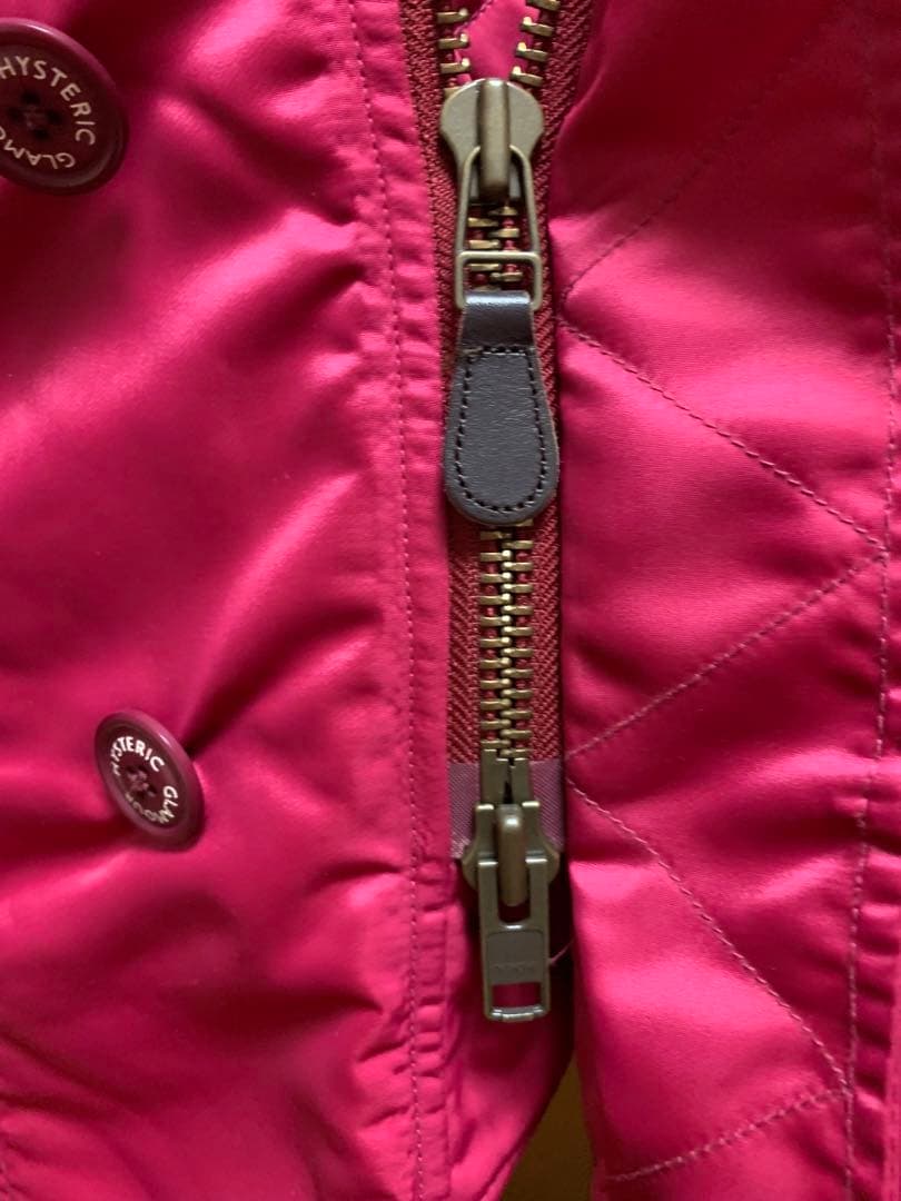 ヒステリックグラマー　レザー切り替えモッズコート