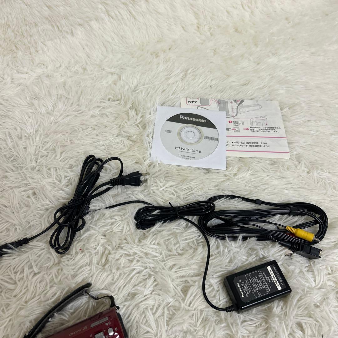 【美品】Panasonic HDC-TM25 ビデオカメラ レッド パナソニック