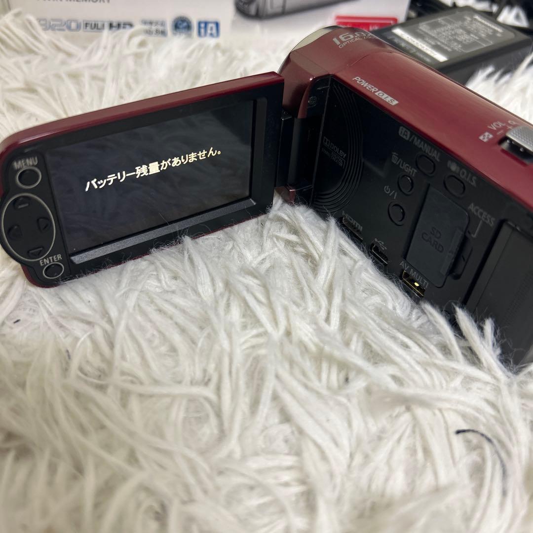 【美品】Panasonic HDC-TM25 ビデオカメラ レッド パナソニック