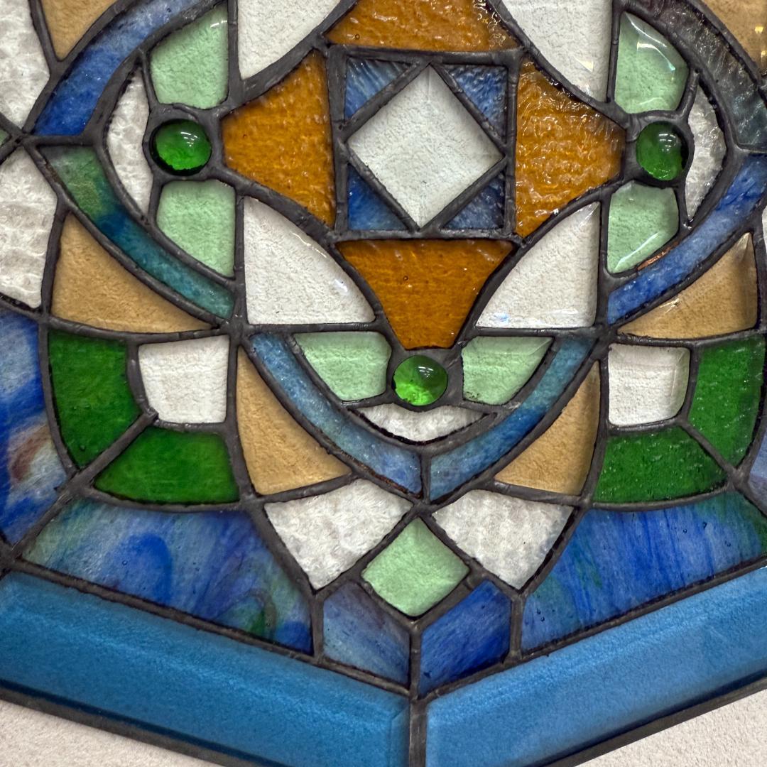 フォロー割【USED品 】欧州 アンテーク ステンドグラス　ハンドメイド