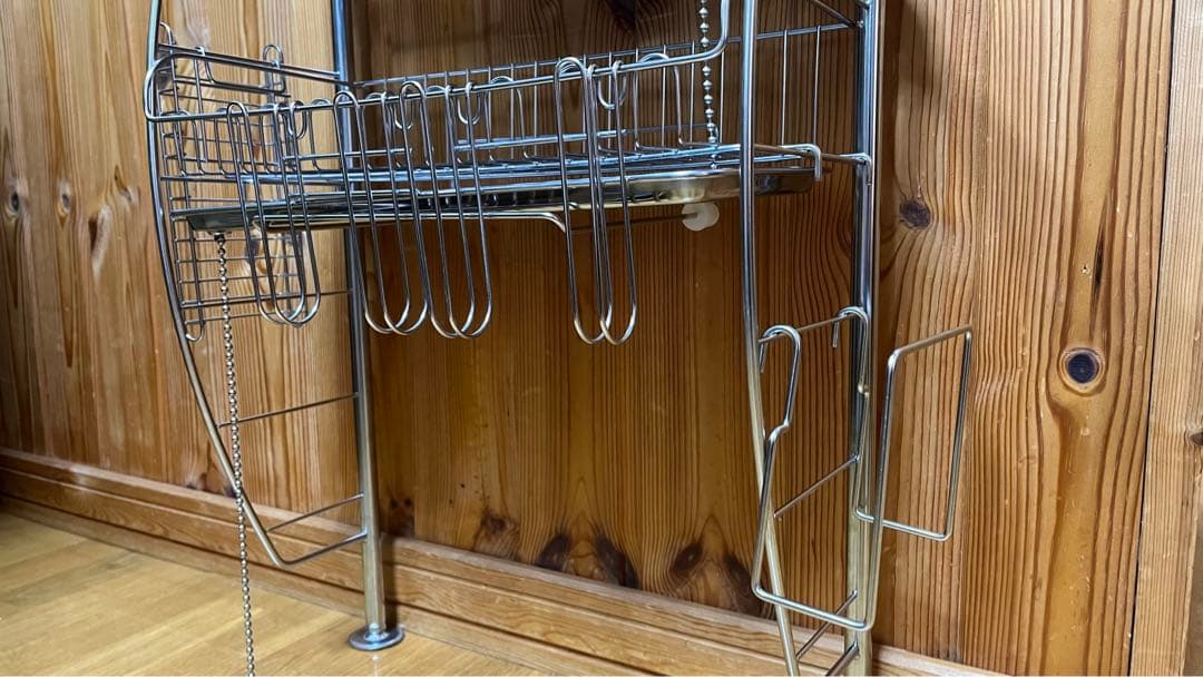 突っ張り　3段水切りラック