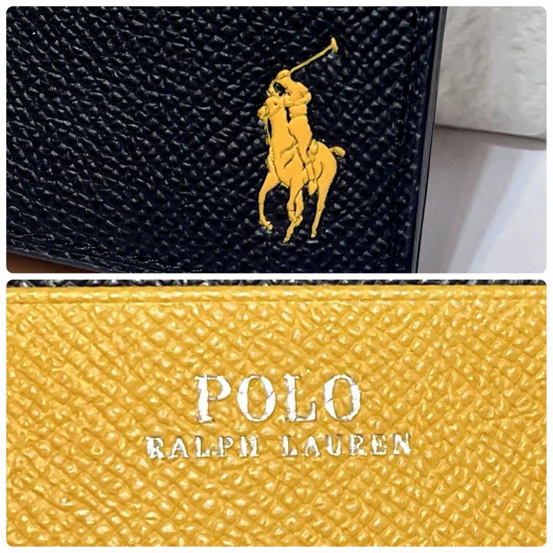 【未使用品】ラルフローレン ポロポニー バイカラー サフィアーノレザー 名刺入れ