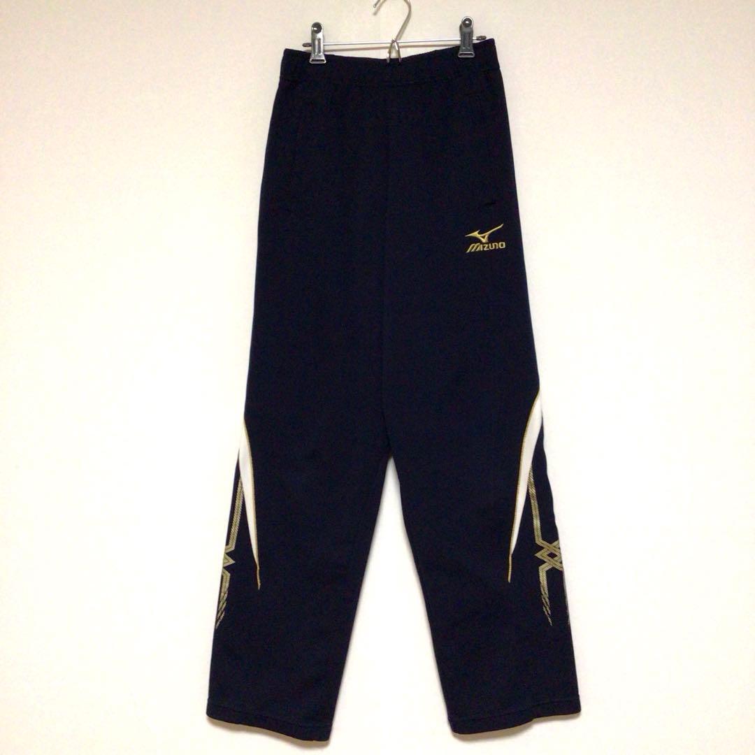 MIZUNO セットアップジャージ 上下セット 紺白金 S メンズ 美品