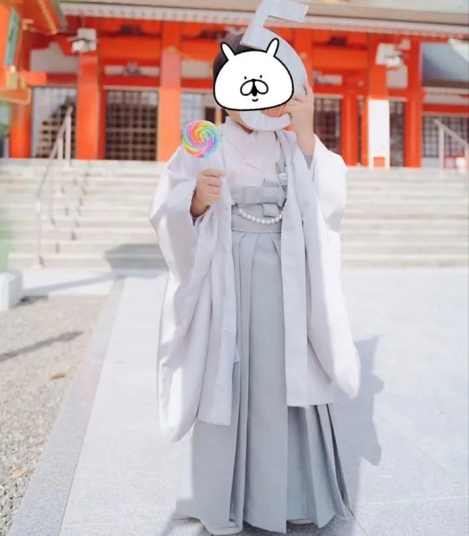 即日発送可＊七五三 5歳 フルセット グレー かぷり 男の子