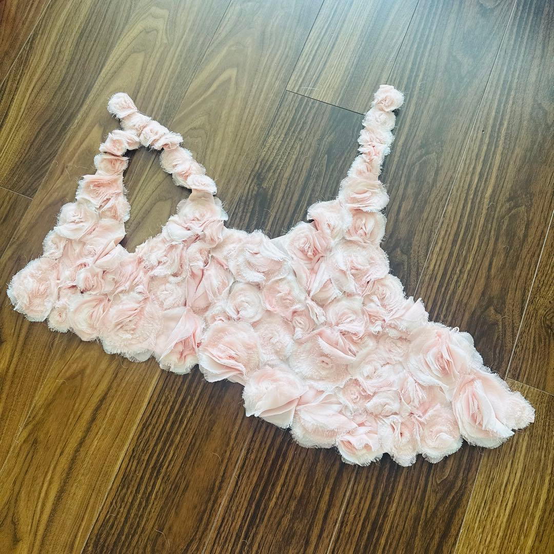 CHANEL フラワーモチーフキャミソール 38