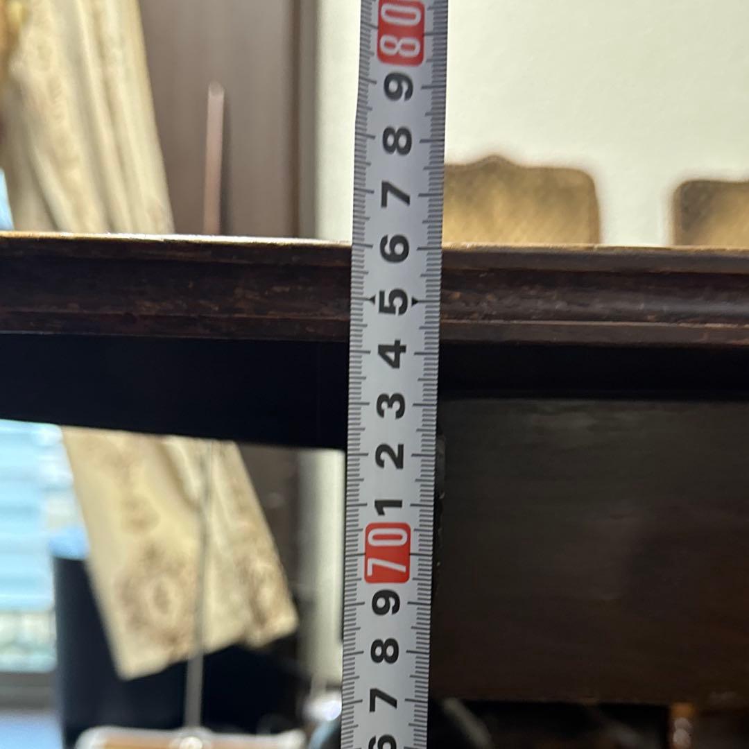 【希少】英国アンティーク オーク バルボスレッグ ドローリーフテーブル 店舗什器