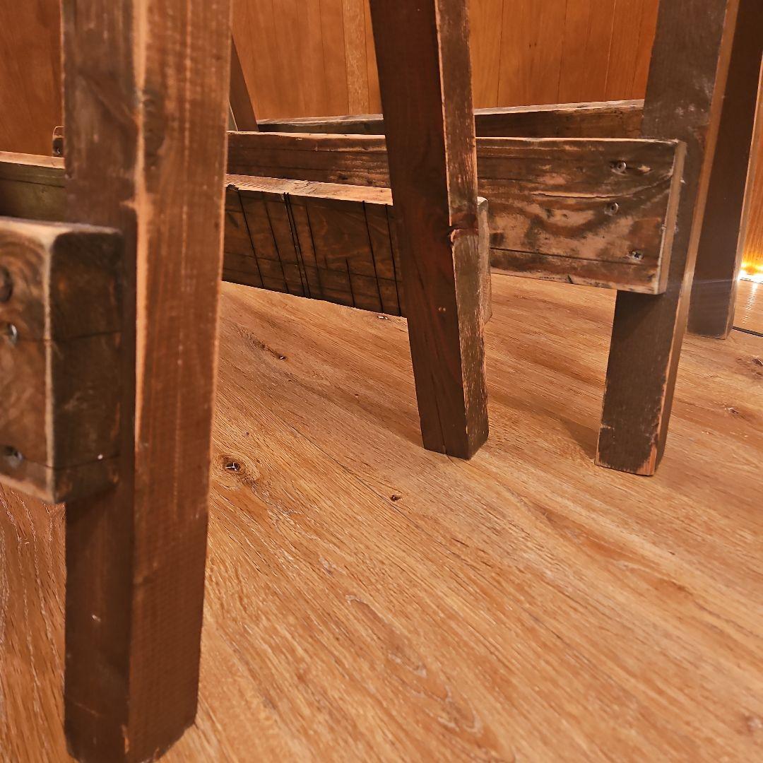 木製ソーホース　A型スタンド　テーブル脚　ヴィンテージ調ハンドメイド　２セット