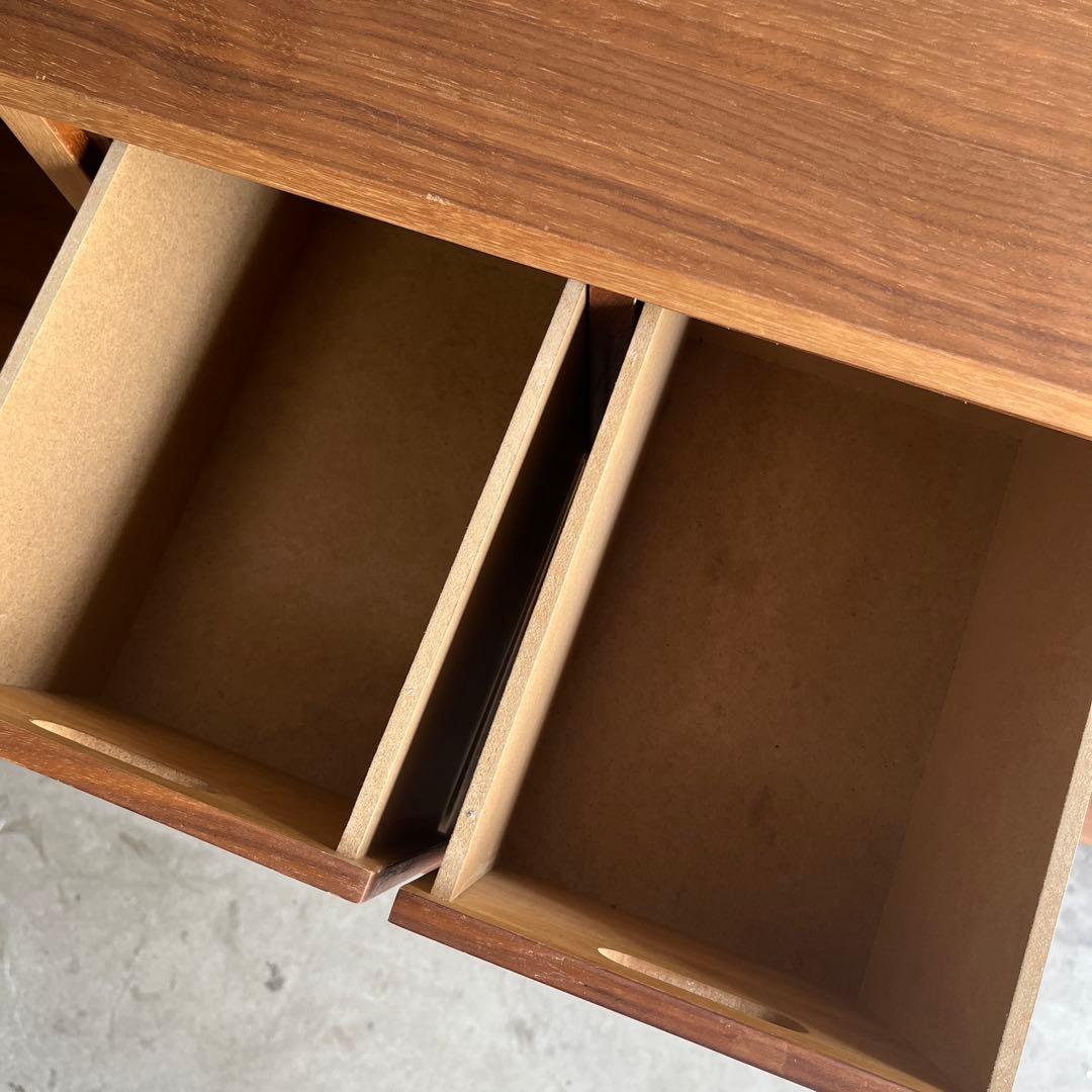 peru★無印スタッキングシェルフ３段×２列・ウォールナット材・チェスト付