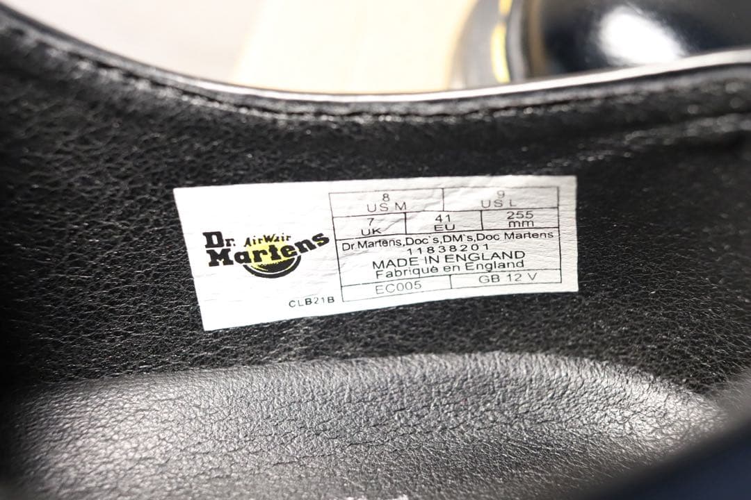 【メル20600】Dr. Martens ブラック レースアップシューズ