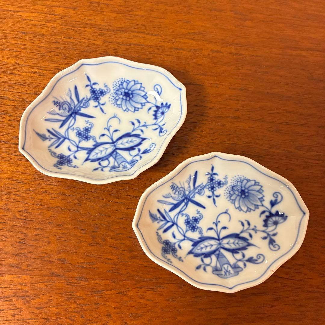 マイセン ブルーオニオン ディッシュ 菱形 小皿 10cm 双剣マーク 1級品