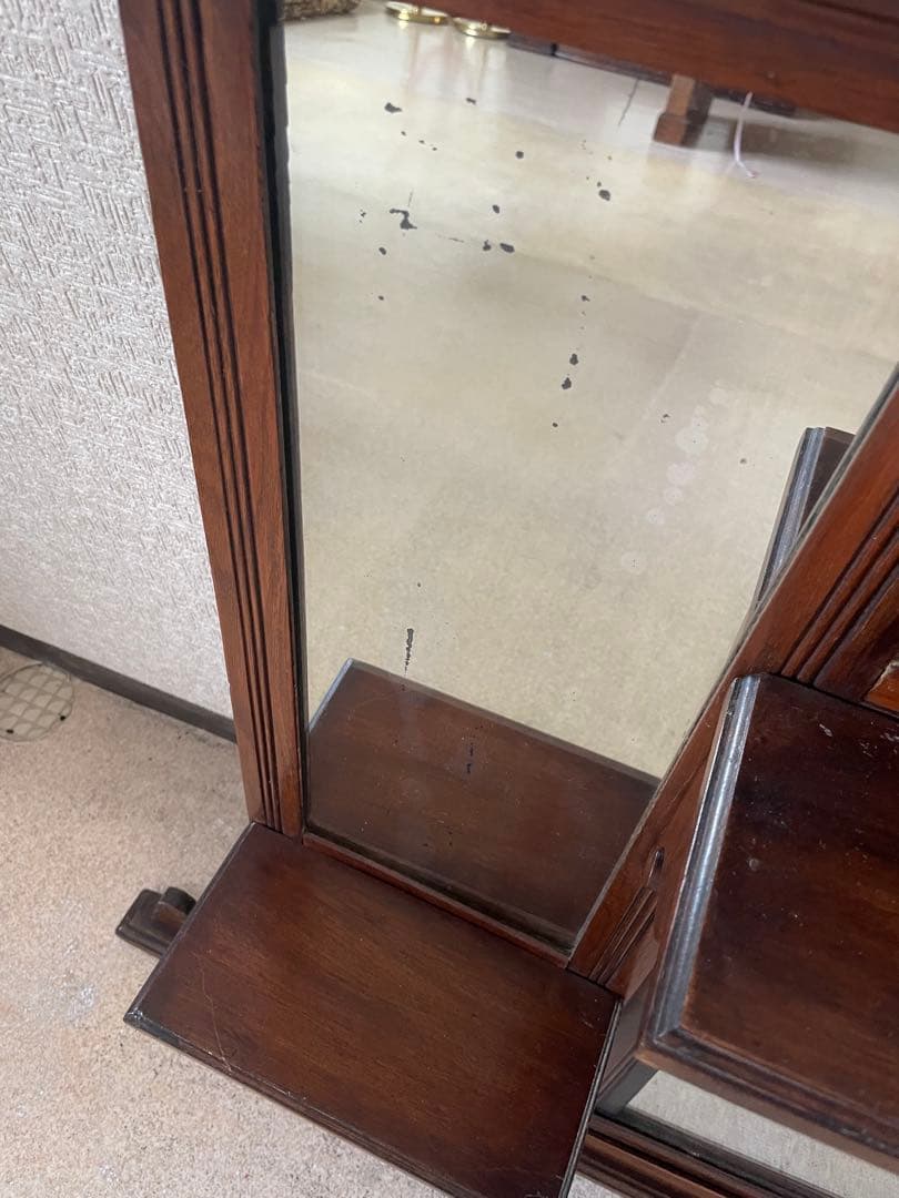 オーバーマントルミラー マカボニー 英国アンティーク アンティーク 暖炉