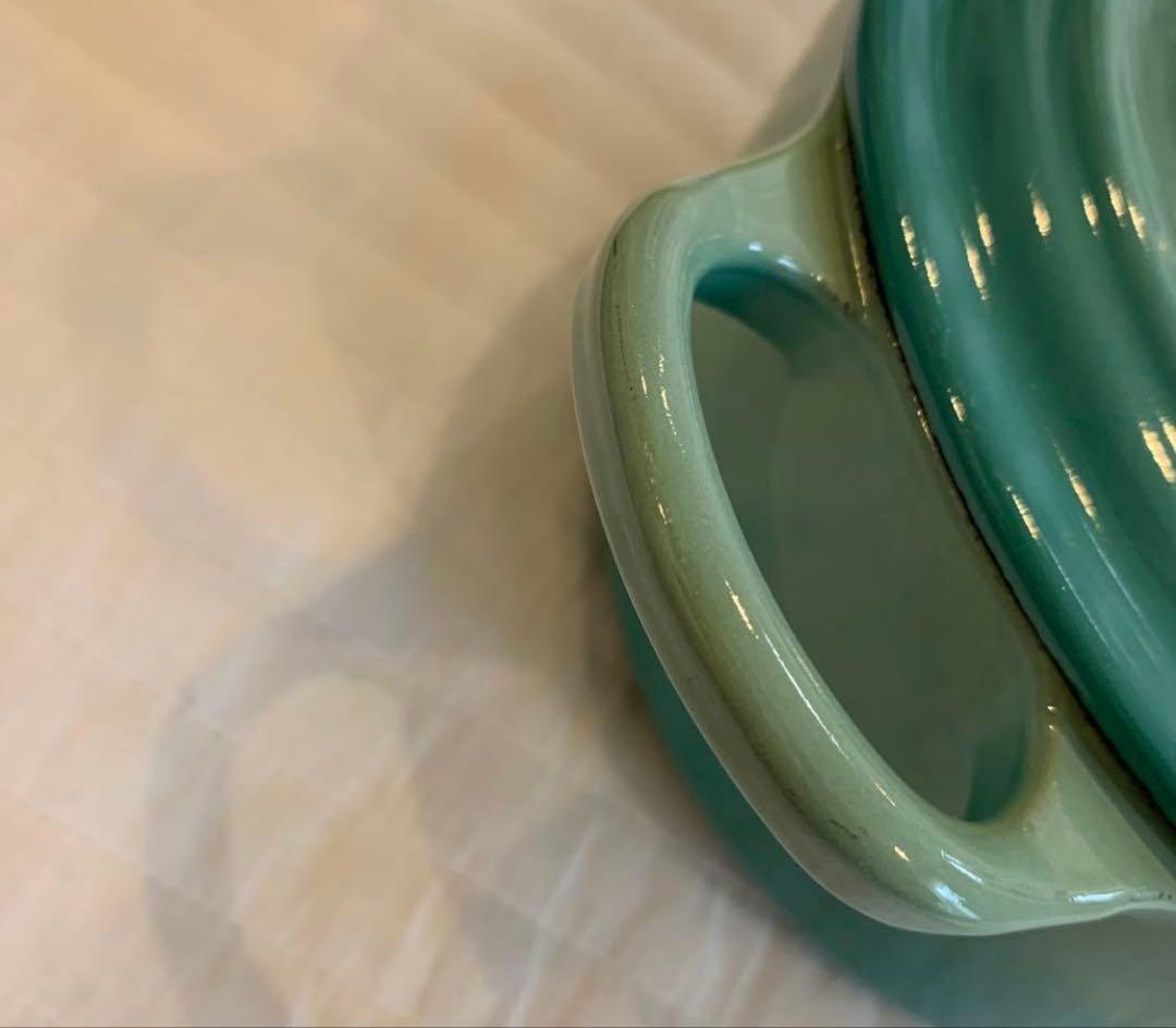 ル・クルーゼ　ココットロンド　14cm クールミント　離乳食　小鍋　インテリア