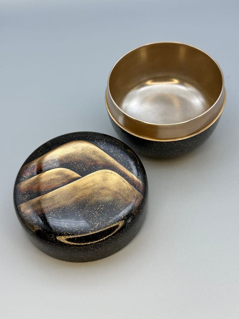 茶道具　棗　村田宗覚　遠山蒔絵　 内側銀地