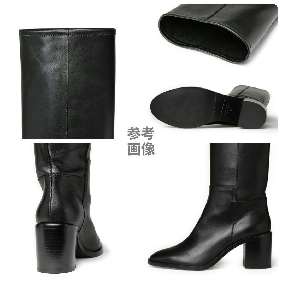 ほぼ未使用【極美品】ファビオルスコーニ ロングブーツ 本革 セミルーズ 黒 36