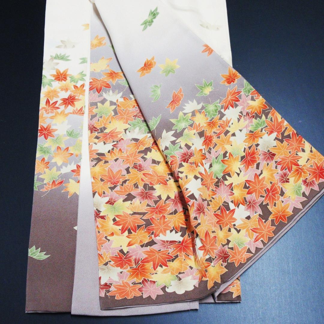 十日町友禅訪問着 正絹 龍谷落款 中古 丈164cm HO-03