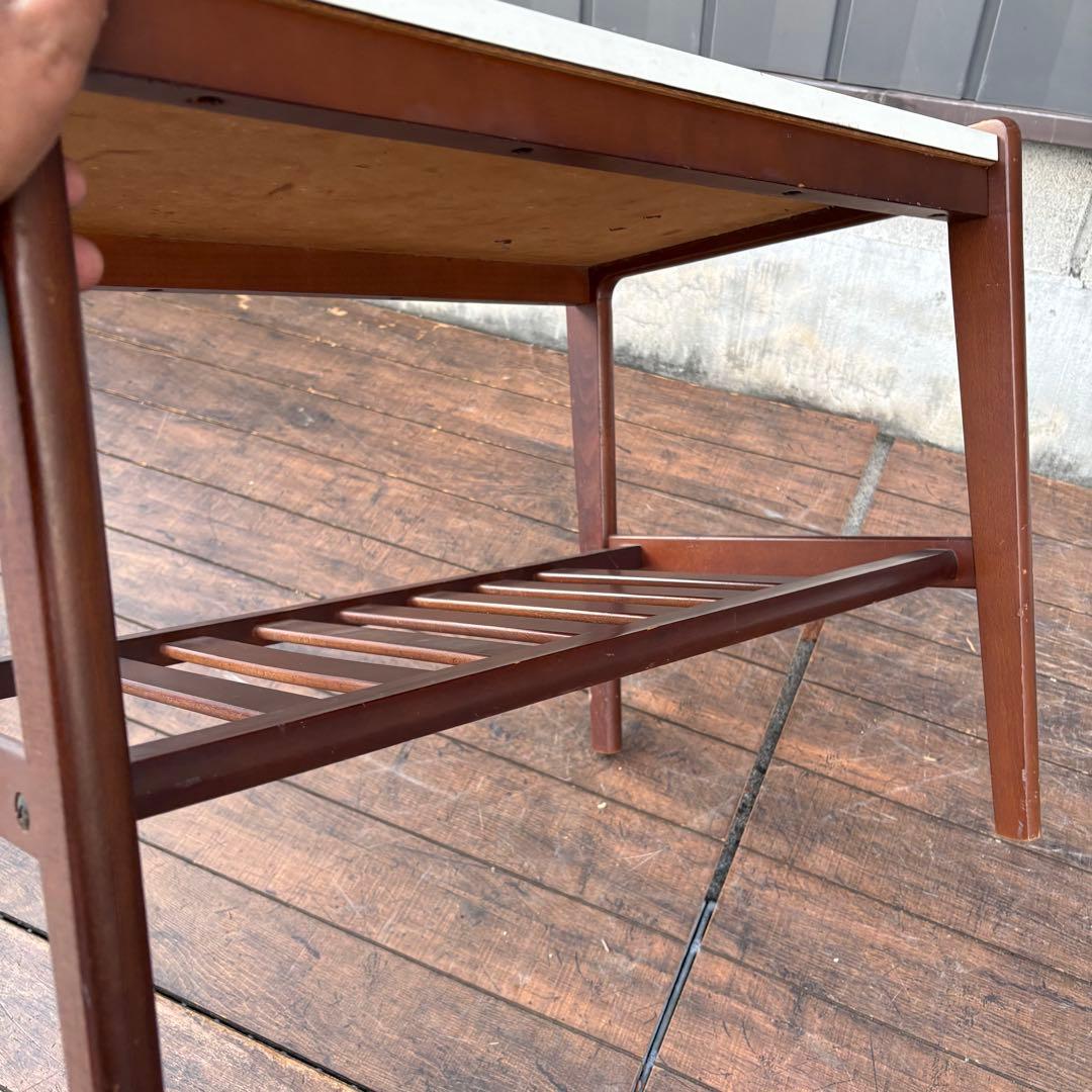 C1 オールドカリモク カリモク家具 木製 サイドテーブル コーヒーテーブル