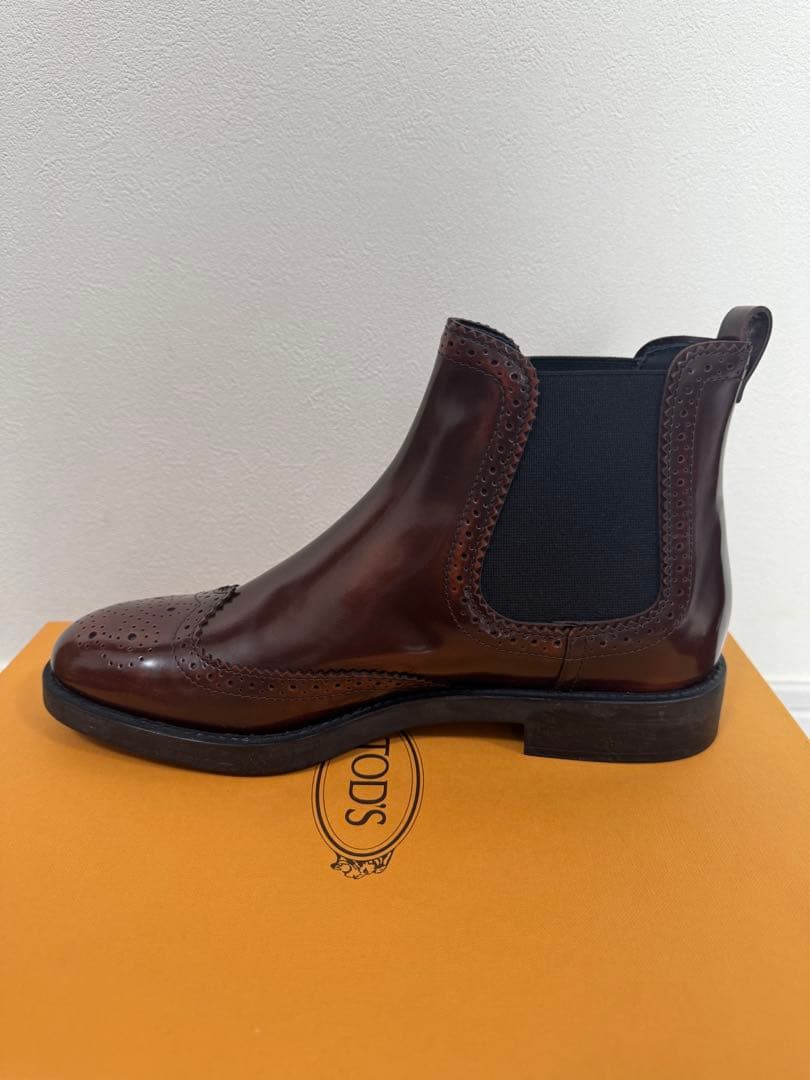 ち*ち様 新品！tod's トッズ　ショートブーツ　38 サイドゴアブーツ