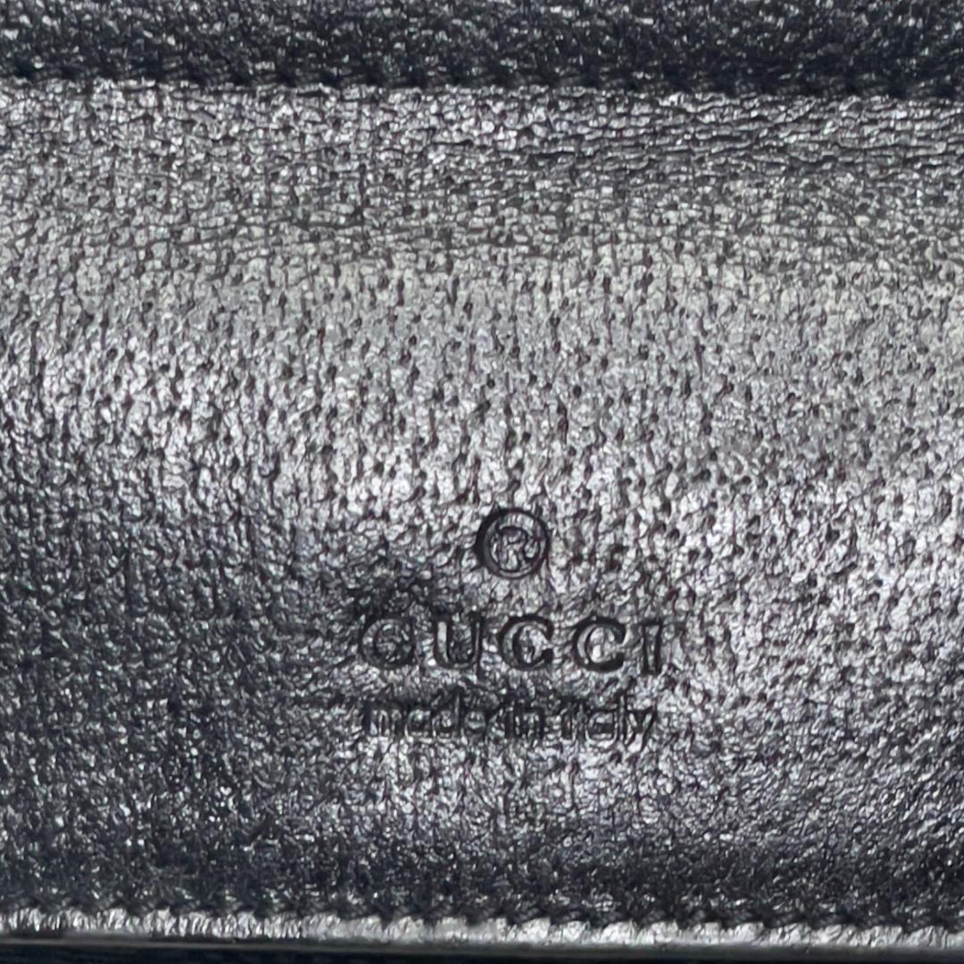 グッチ ボデイバッグ レザー ブラック GGキャンバス ウエストポーチ フラッペ