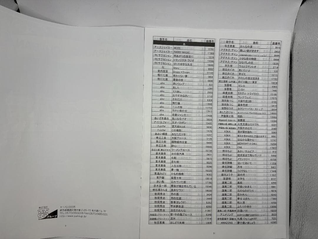 カラオケ 1番 Bカートリッジ B レア 夢グループ 追加曲 3000曲 限定