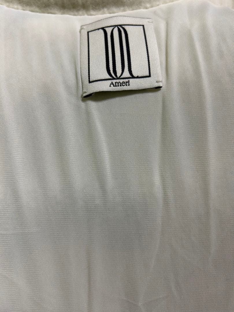 トップス AMERI TEXTURE ART FLOWER KNIT CARDIGAN