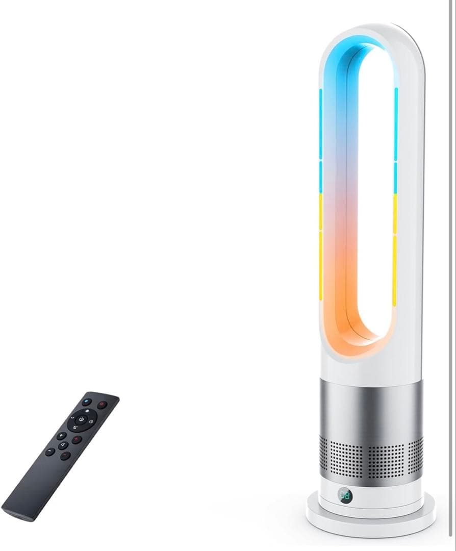 新品　セラミックヒーター　送風　羽なし　電気ファンヒーター 冷暖房　ホワイト