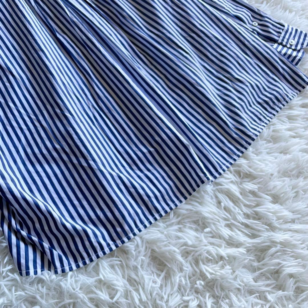 美品✨現行✨ティッカ スクエアビッグシャツ　ストライプ　ユニセックス　フリー