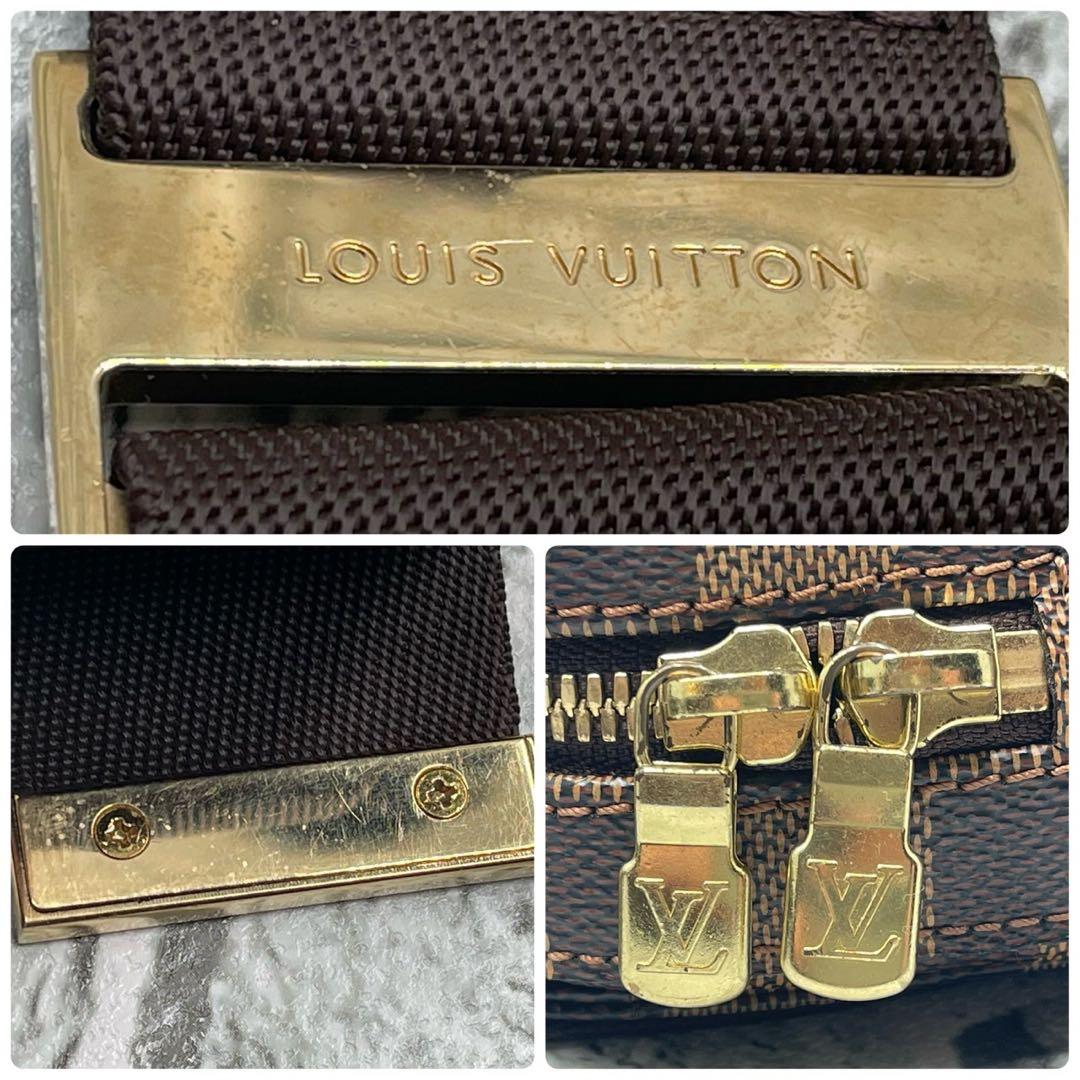 美品 ルイヴィトン ボディバッグ 斜め掛け ジェロニモス ダミエ エベヌ