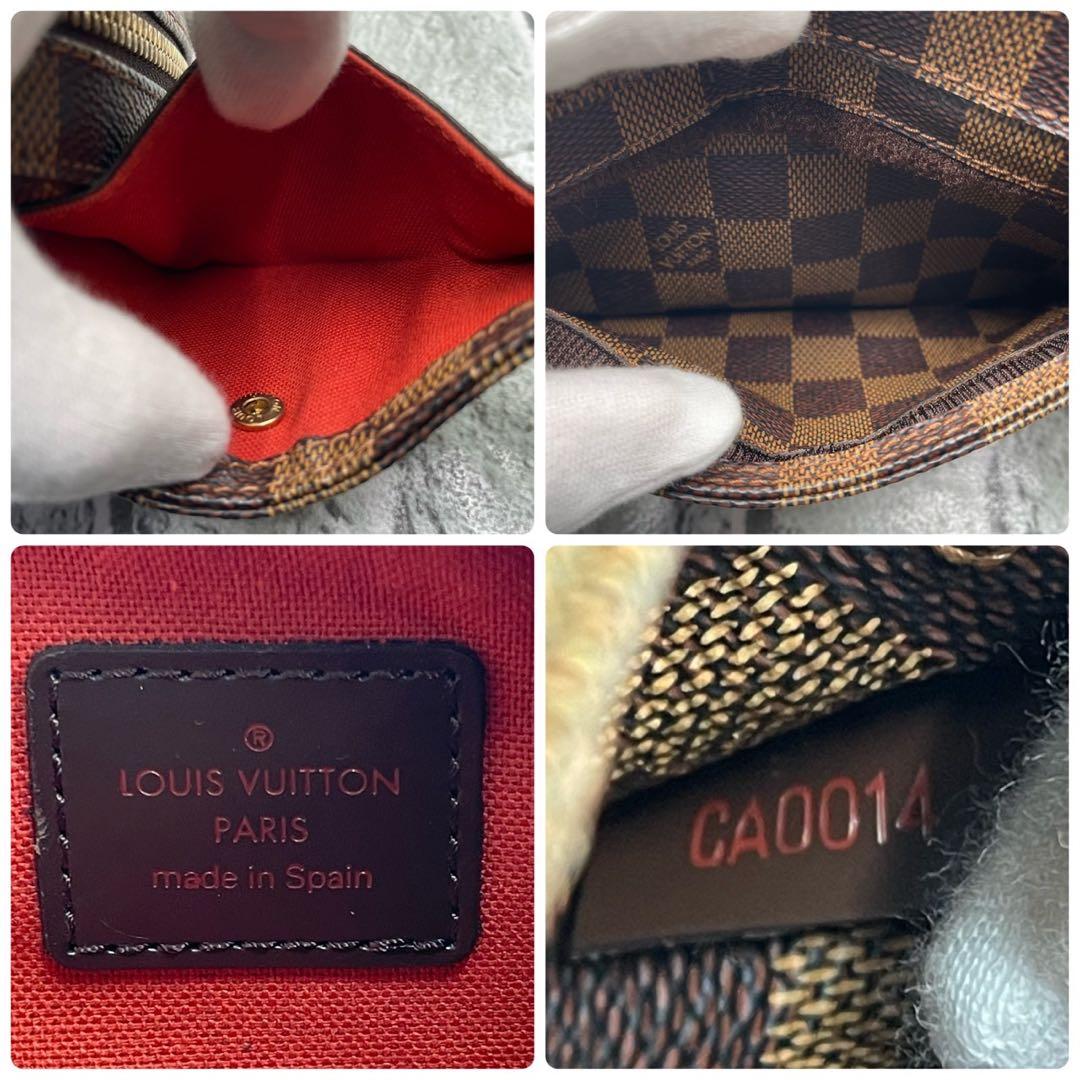 美品 ルイヴィトン ボディバッグ 斜め掛け ジェロニモス ダミエ エベヌ