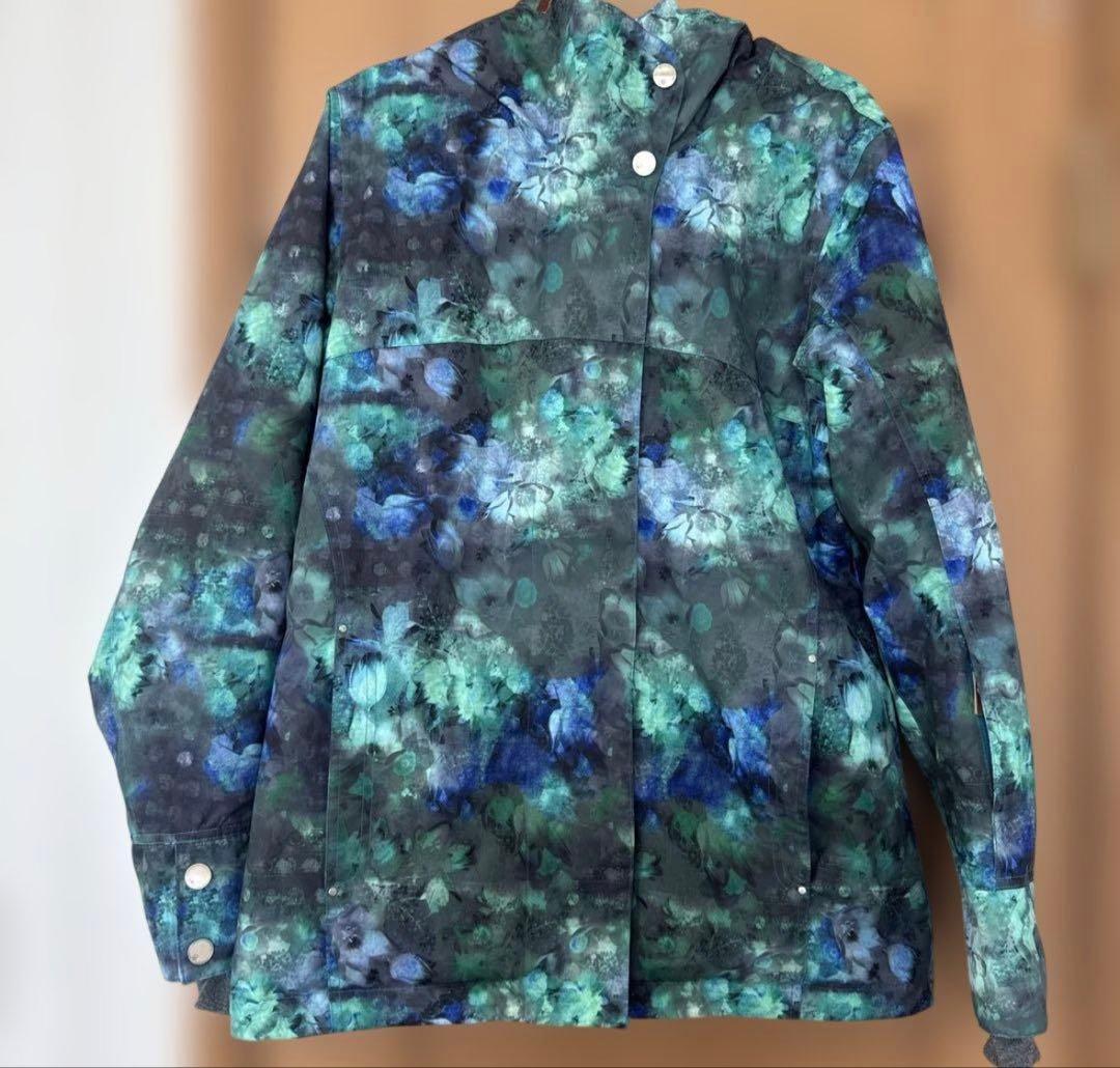 ROXY スノーボードウェア グリーン サイズL レディース スノーウェア 花柄