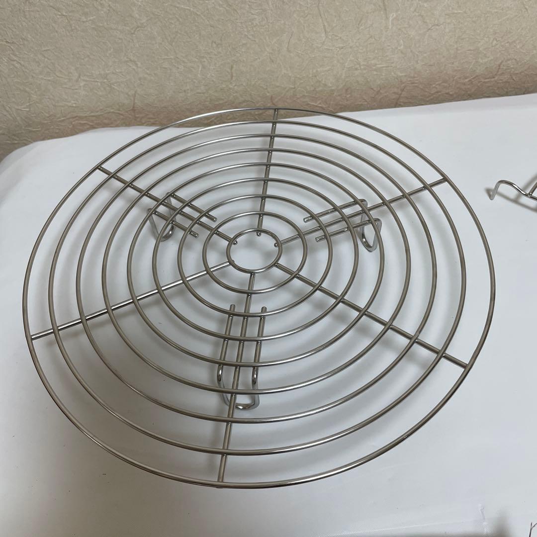 【新品】タッパーウェア　ウォック　32cm 蒸し揚げラック付き