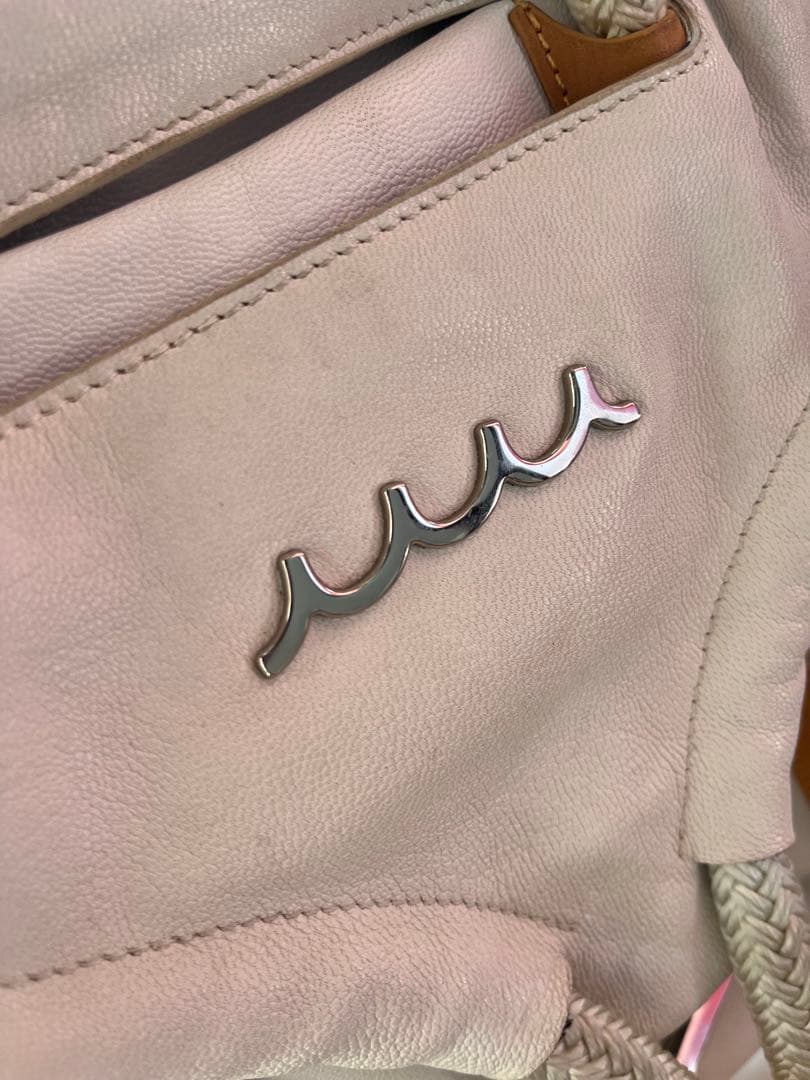 ア*ス様 ムータマリン　バッグ　クリートセーラーバッグ　ゴート革　ホワイト