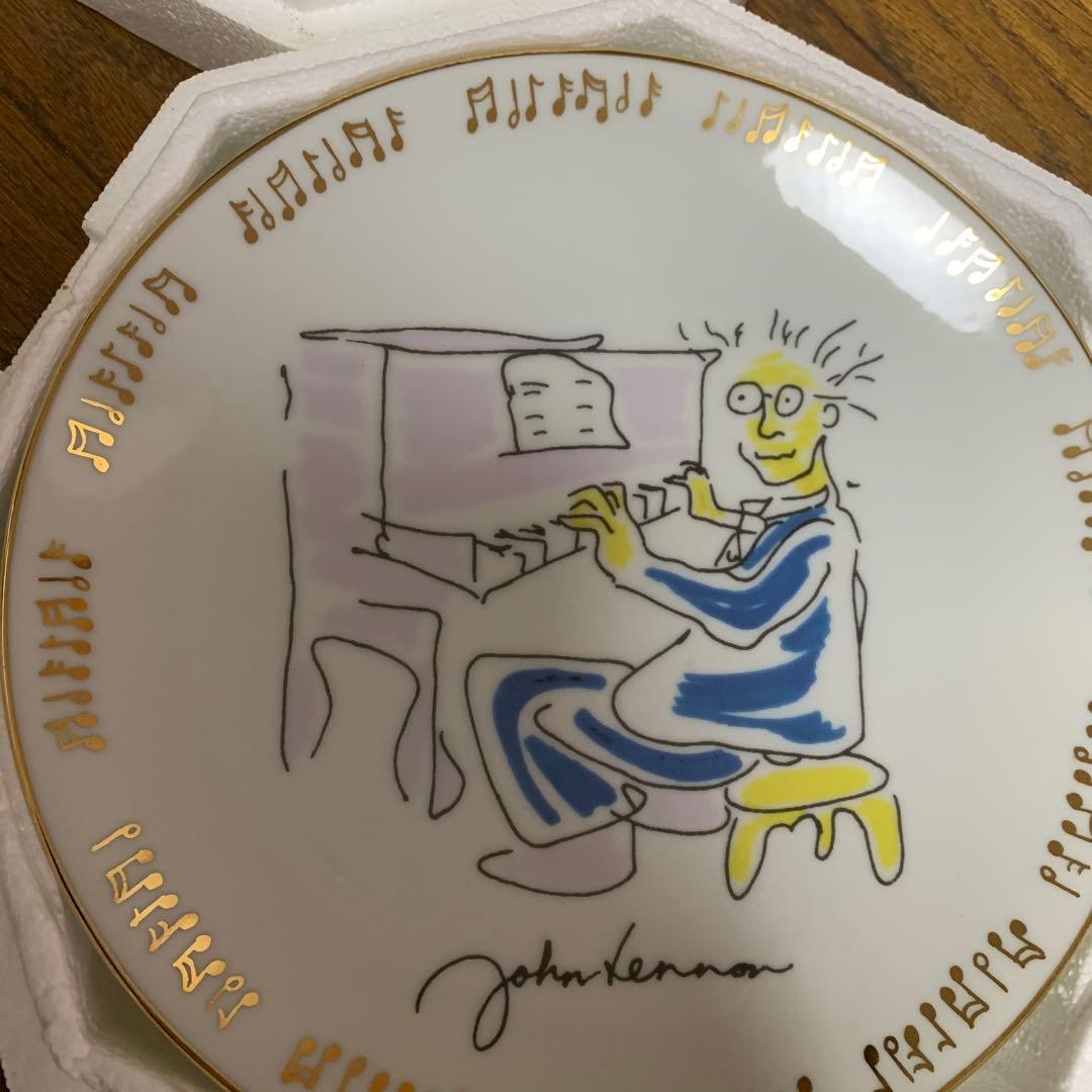 シリアル入限定品　ジョンレノン 絵皿 プレート　4枚セット新品未使用 ①