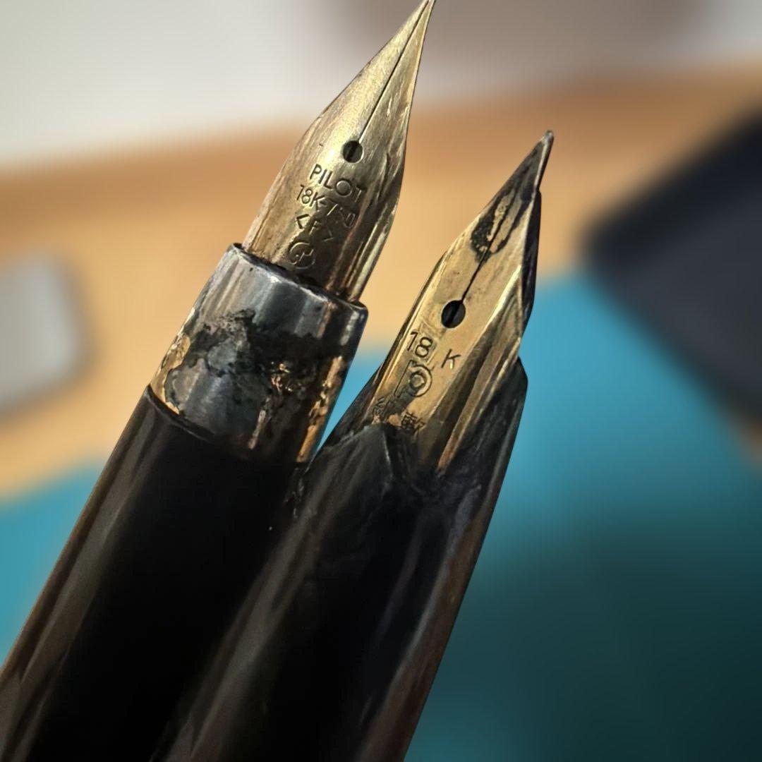 万年筆 2本セット K18 750